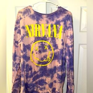 Nirvana graphic long sleeve tee